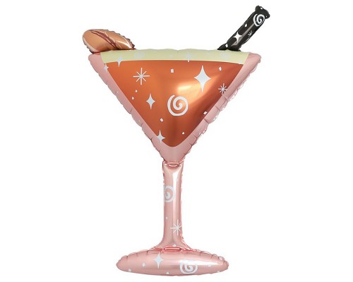 Шар (44''/112 см) Фигура, Бокал Мартини, Розовый, 1 шт. в уп.