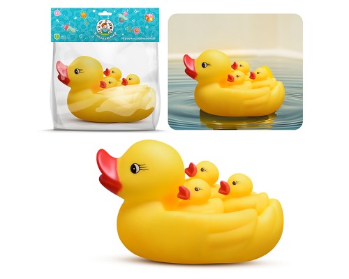Набор игрушек для купания "Утка и утята" в пакете