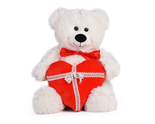 Медведь Мартин В65 молочный с сердцем