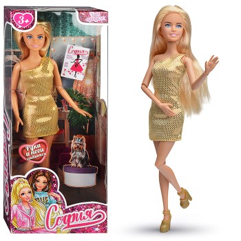 Кукла 29см София (руки и ноги сгиб.) в коробке