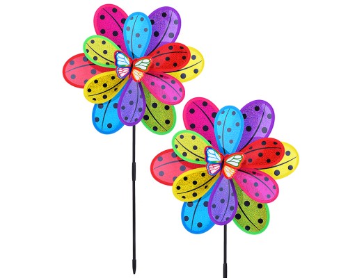 Ветерок "Цветок в горошек" 37*12*75 см., в пакете