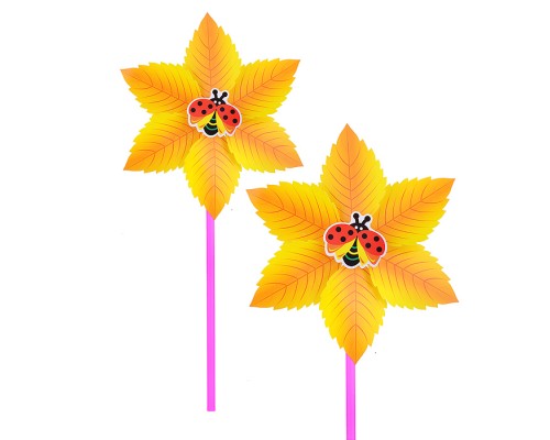 Ветерок "Листья с насекомым" 24*40см., в пакете