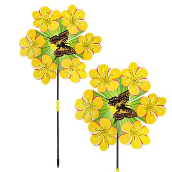 Ветерок "Цветок с бабочкой" 22*54см., в пакете