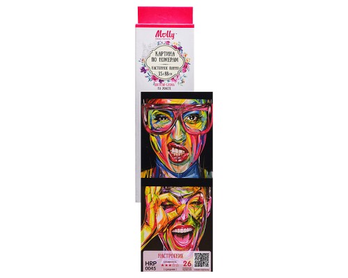 Картина по номерам 35х88 "Панно. Настроение" (26 цветов)