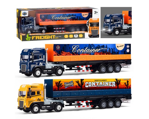 Машина "Фура 2" 1:24 (свет,звук) в коробке