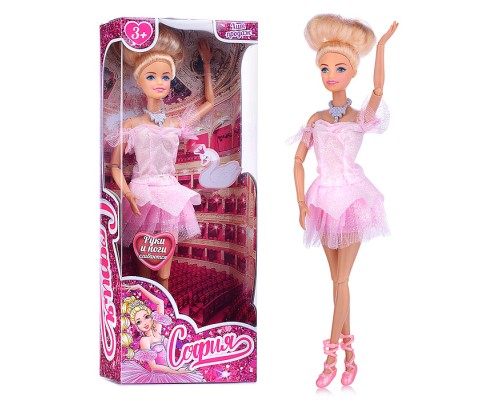 Кукла София 29см. (руки и ноги сгиб., балерина, аксесс,) в коробке