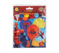 Латексные шары - набор 5 шт. "Спайдермен" цветное