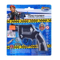 Револьвер для стрельбы пистонами 8 зарядов "Полиция" 18,4х15,8х2,7см, блистер