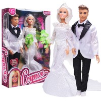Кукла София и Алекс 29 см (руки и ноги сгибаются,свадьба, в комплекте акс.)