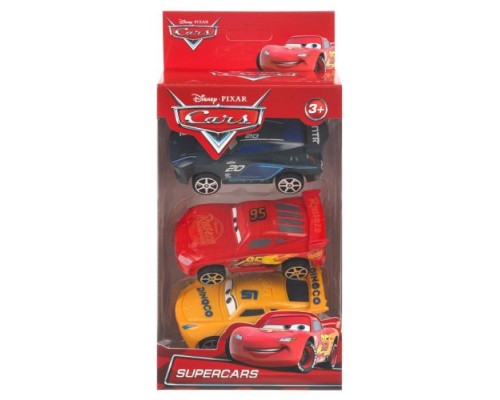 Машина пластик набор Тачки 7 см, 3 шт, коробка