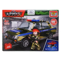 Конструктор "Военная полиция" Lada-2106, 46 дет. (легко собрать)