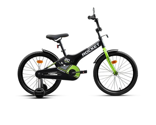 Велосипед 20" Rocket Phoenix, цвет черно/зеленый