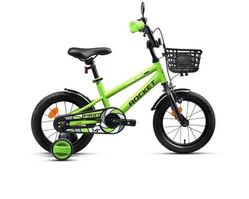 Велосипед 14" Rocket First, цвет зеленый