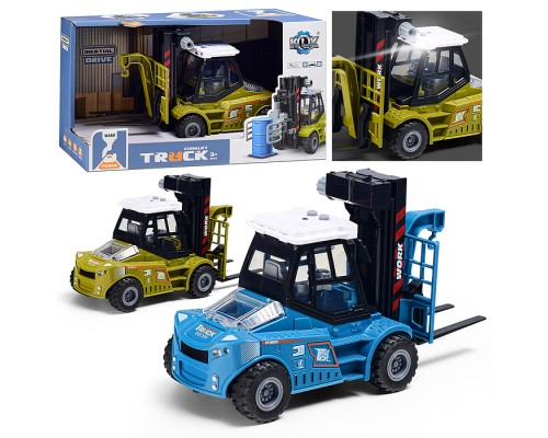 Машина "Вилочный погрузчик 2" 1:43 ( свет,звук) в коробке