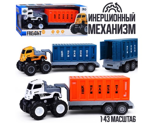 Машина "Мега контейнер" (свет,звук) в коробке