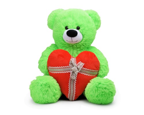 Медведь Мартин В65 салатовый с сердцем