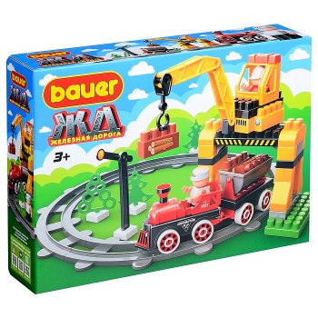 Конструктор 925 "Железная дорога" перевозка леса с Блокменом