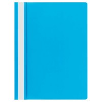 Папка-скоросшиватель пластик. А4, 120мкм, голубая с прозр. верхом