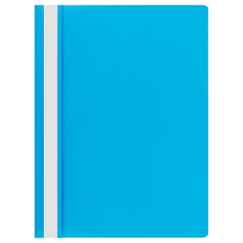 Папка-скоросшиватель пластик. А4, 120мкм, голубая с прозр. верхом