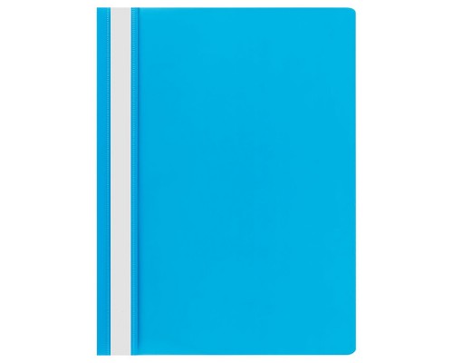 Папка-скоросшиватель пластик. А4, 120мкм, голубая с прозр. верхом