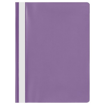 Папка-скоросшиватель пластик. А4, 120мкм, фиолетовая с прозр. верхом