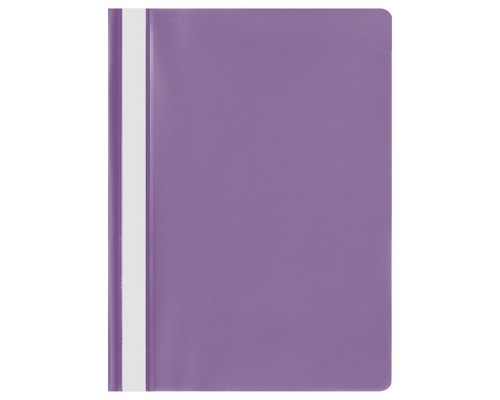 Папка-скоросшиватель пластик. А4, 120мкм, фиолетовая с прозр. верхом