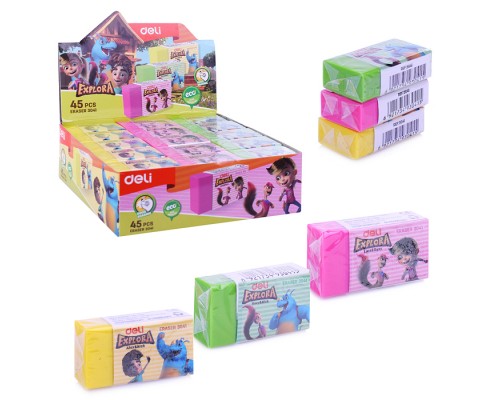 Ластик Explora ПВХ ассорти мягкий в индивидуалной упаковке