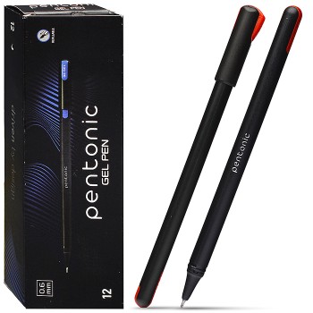 Ручка гелевая Pentonic 0,6 мм красн. кругл. корп.