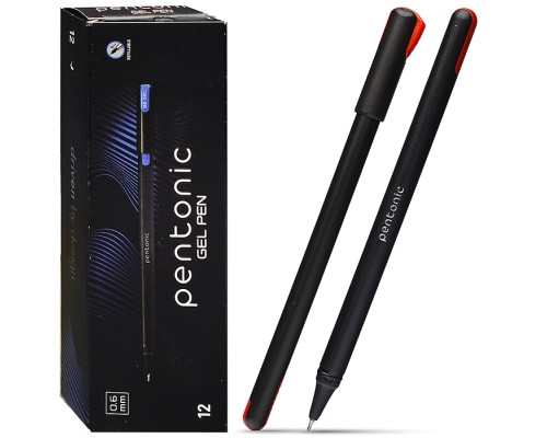 Ручка гелевая Pentonic 0,6 мм красн. кругл. корп.