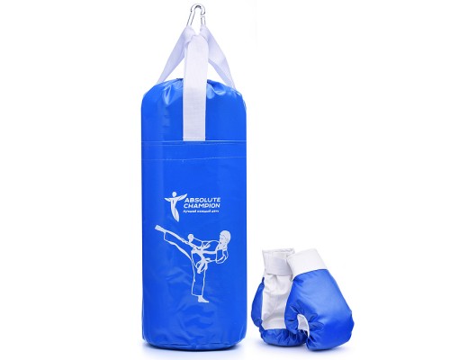 Набор детский игровой "Я-Чемпион" 6кг синий (перчатки, груша)