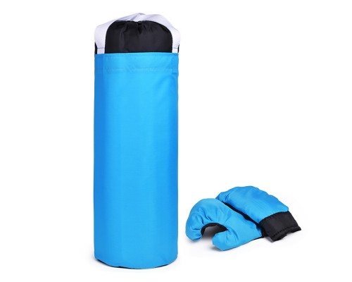 Набор детский игровой (перчатки, груша 60 см.) Оксфорд (черно-голубой)