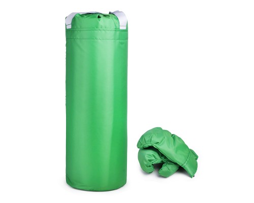 Набор детский игровой (перчатки, груша 70 см.) Оксфорд (салатовый)