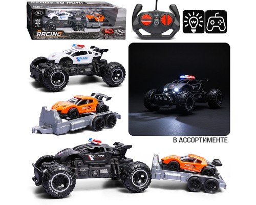 Машина "Вездеход с прицепом 6" р/у, 27 MHz, в коробке