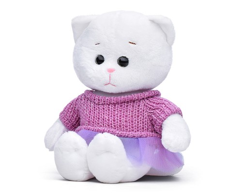 Мышель в фиолетовом свитере и юбочке, 20 см, в коробке