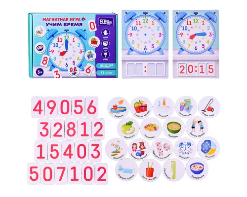 Магнитная игра "Учим время"