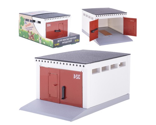 Гараж с распашными воротами (Для масштабных моделей)