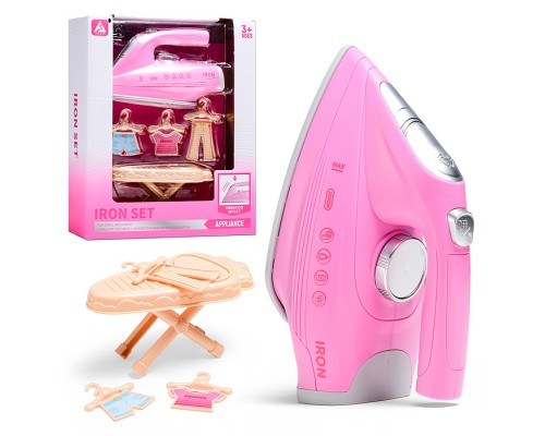 Бытовая техника "Утюг с гладильной доской" в коробке( цвет розовый)