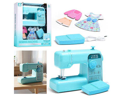 Бытовая техника "Швейная машинка" в коробке (цвет голубой)