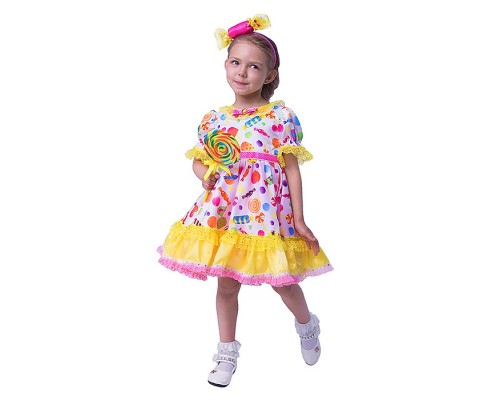 Костюм "Конфетка" (платье, ободок) рзмер 104-52