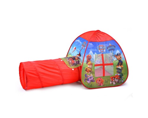 Детская игровая палатка "Щенячий патруль" с тоннелем в сумке