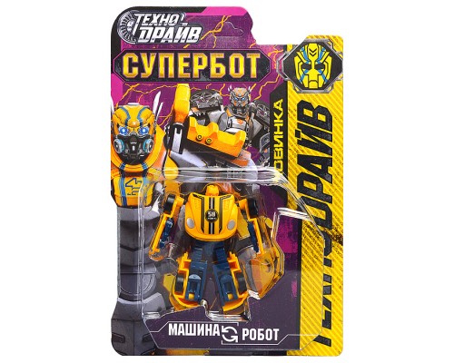 Робот трансформирующийся в машину, 12*22,5*5см., блистер