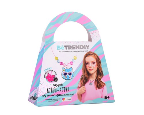 Создай украшения из эпоксидной смолы, Кулон-котик