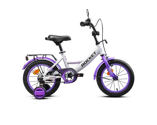 Велосипед 12" Rocket Gem, цвет белый/фиолетовый