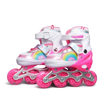 Ролики детские, размер S ( цвет розовый)