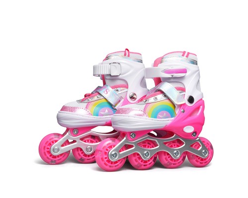 Ролики детские, размер S ( цвет розовый)