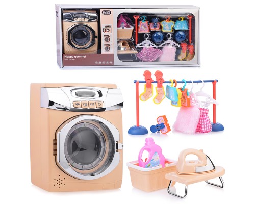 Бытовая техника "Стиральная машинка" с аксессуарсми, на батарейках, в коробке