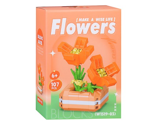 Конструктор "Цветок" (107 дет.) в коробке