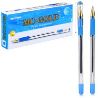 Ручка шариковая "MC Gold" голубая, 0,5мм, грип