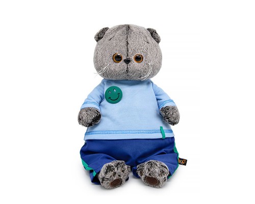 Кот Басик в лонгсливе со смайликом