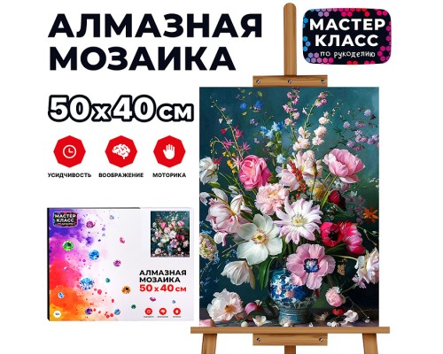 Мозаика алмазная "Полевой букет" 40*50см